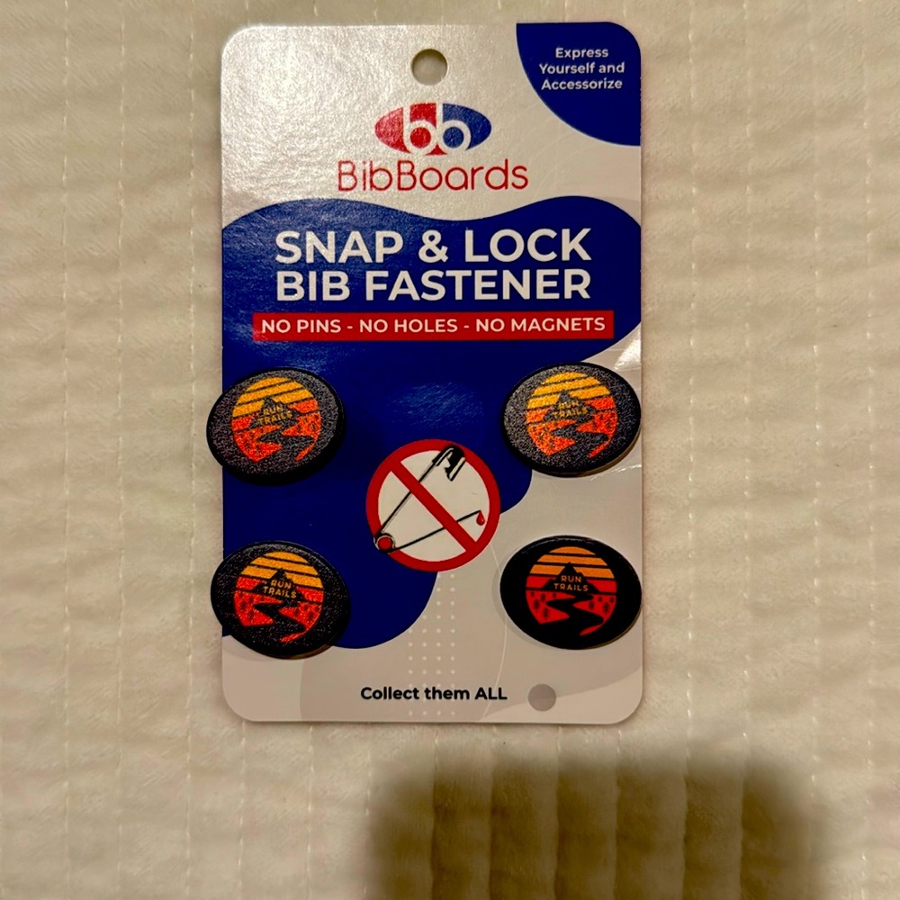 BibBoards Run Trails snap and lock bub fastener set